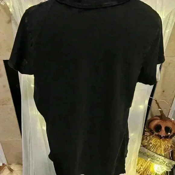 Lucky Brand Black Graphic T-shirt. Size 1X. Preowned. Pocket on front. Women’s - Picture 2 of 3